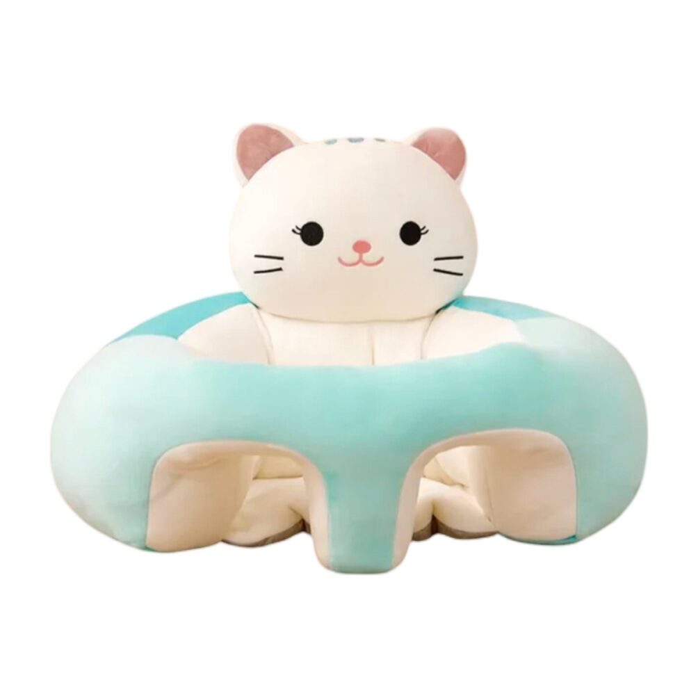 Asiento de apoyo para bebé SensiBlue diseño gatito verde agua talla L — Estilo de Bebé