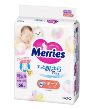 Pañales Merries Velcro Super Jumbo RN 68 PCS