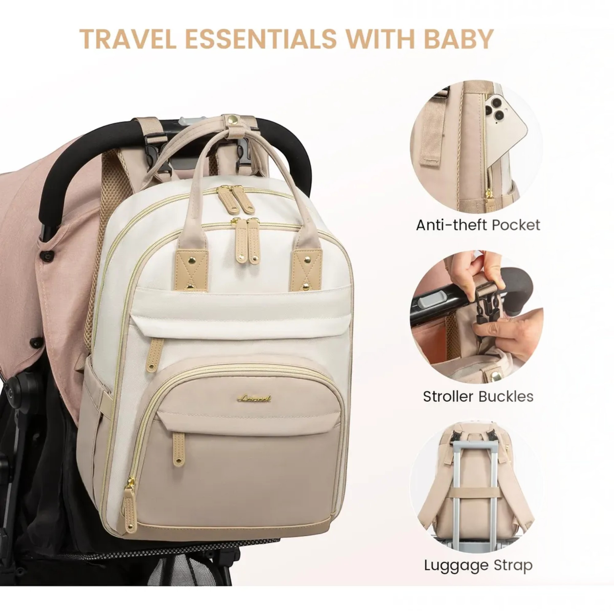 Bolso Maternal Mochila Anne Impermeable | Estilo de Bebé