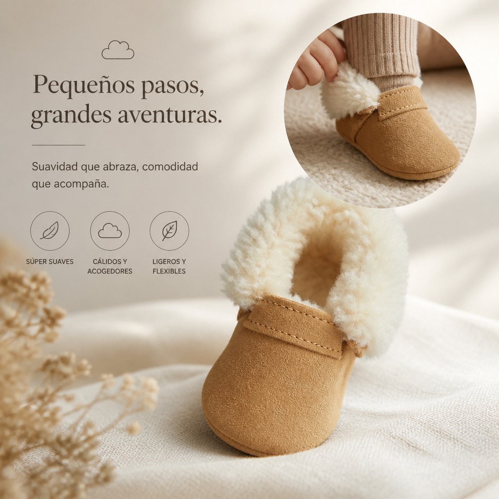 Zapatos bebé chiporro arena, hechos a mano en Chile