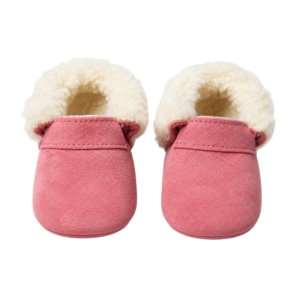 Zapatos Bebé Chiporro Abrigados Cuero de Reno Rosado