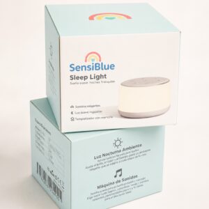 USB-C y manual máquina ruido blanco SensiBlue con cable USB C y manual — Estilo de Bebé