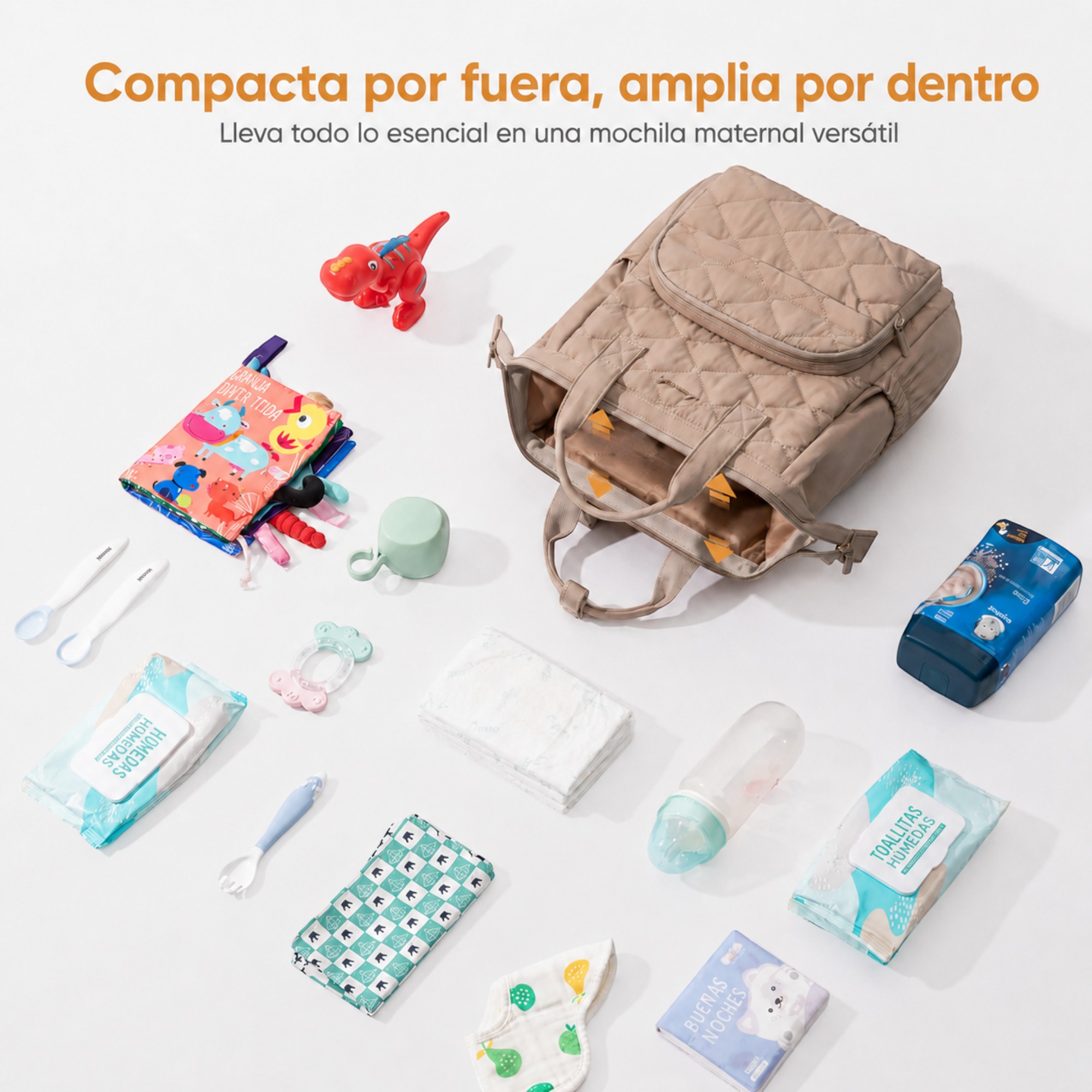 Bolso Maternal y Mochila Sandra