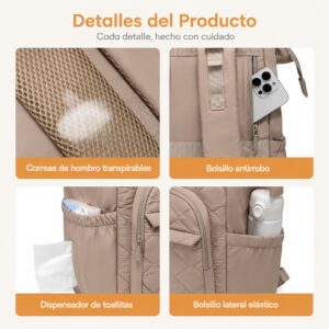 Bolso Maternal y Mochila Sandra con detalles especiales
