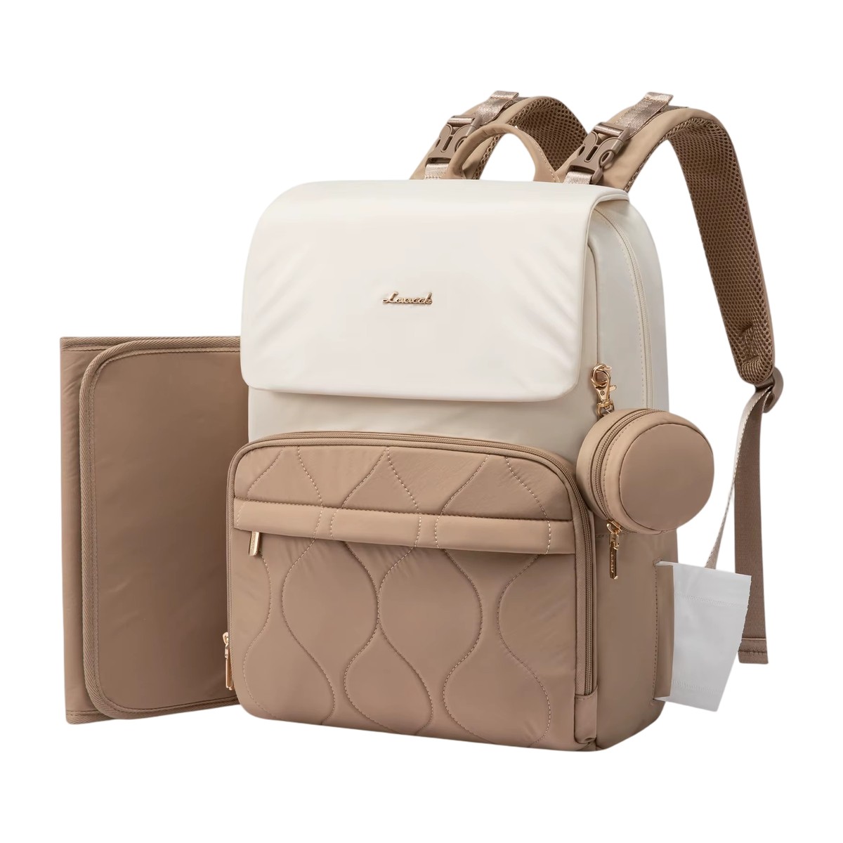Mochila Maternal, pañalera beige
