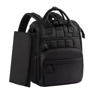 bolso maternal Noa impermeable negro 17 bolsillos — Estilo de Bebé