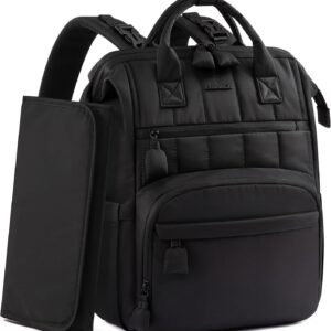 bolso maternal Noa impermeable negro 17 bolsillos — Estilo de Bebé