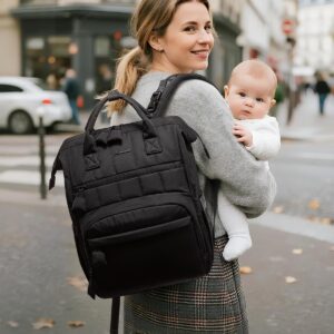 Bolso Maternal Noa Impermeable con Cambiador Negro Looklife