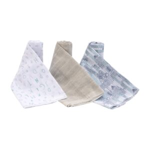 Set de Pañales Tuto de Muselina 100% Algodón Diseño Letras – vista 2