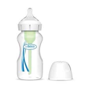 Mamadera Dr. Brown’s Options+ Boca Ancha 270 ml anticólicos con tetina Nivel 1