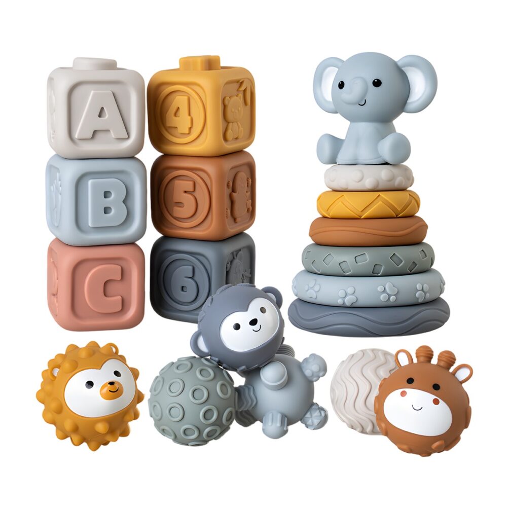 Set Sensorial 3 en 1 para Bebé 19 Piezas 6M+