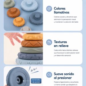 Anillos sensoriales de torre apilable Koala para bebé