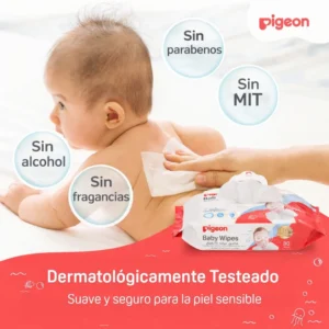 Toallita Húmeda Pigeon Pure Water 80 Unidades – Pack x 6
