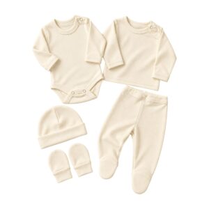 Pack Clínica Recién Nacido 3 Ajuares Bebé – 15 Piezas 0-3 Meses – 0 a 3 meses, cruso