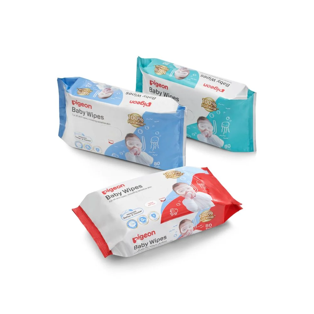 Toallita Húmeda Pigeon Pure Water 80 Unidades – Pack x 6