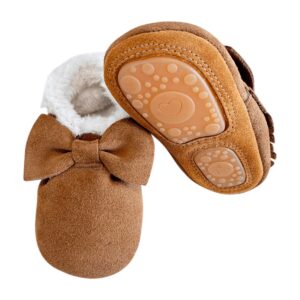 Zapatos Bebé Camel con Lazo e Interior Sherpa – vista 4