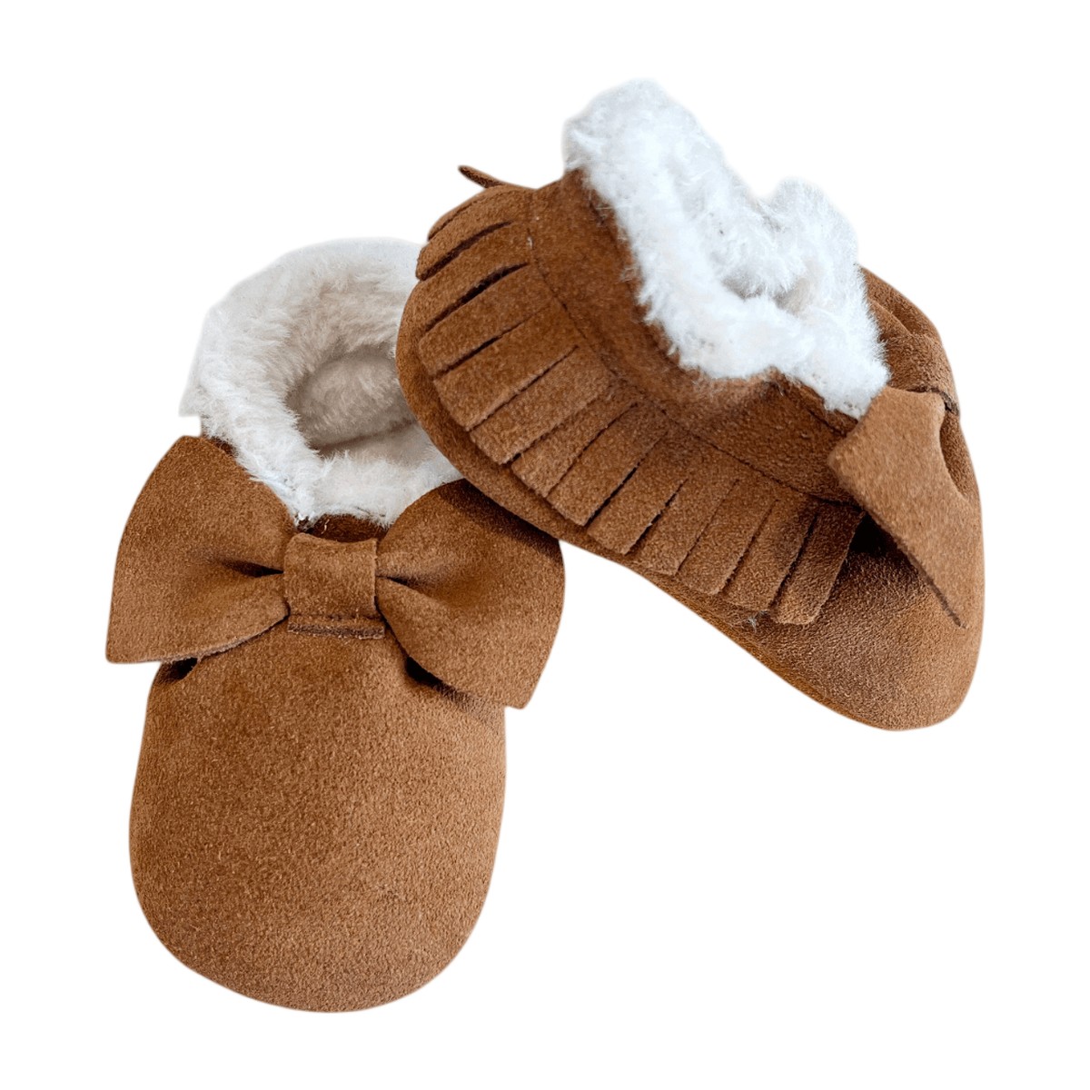 Zapatos Bebé Camel con Lazo e Interior Sherpa – vista 3