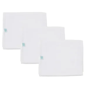 Set 3 Pañales Tutos 100% Algodón Liso Blanco