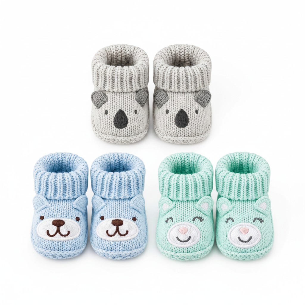set zapatitos crochet bebé RN