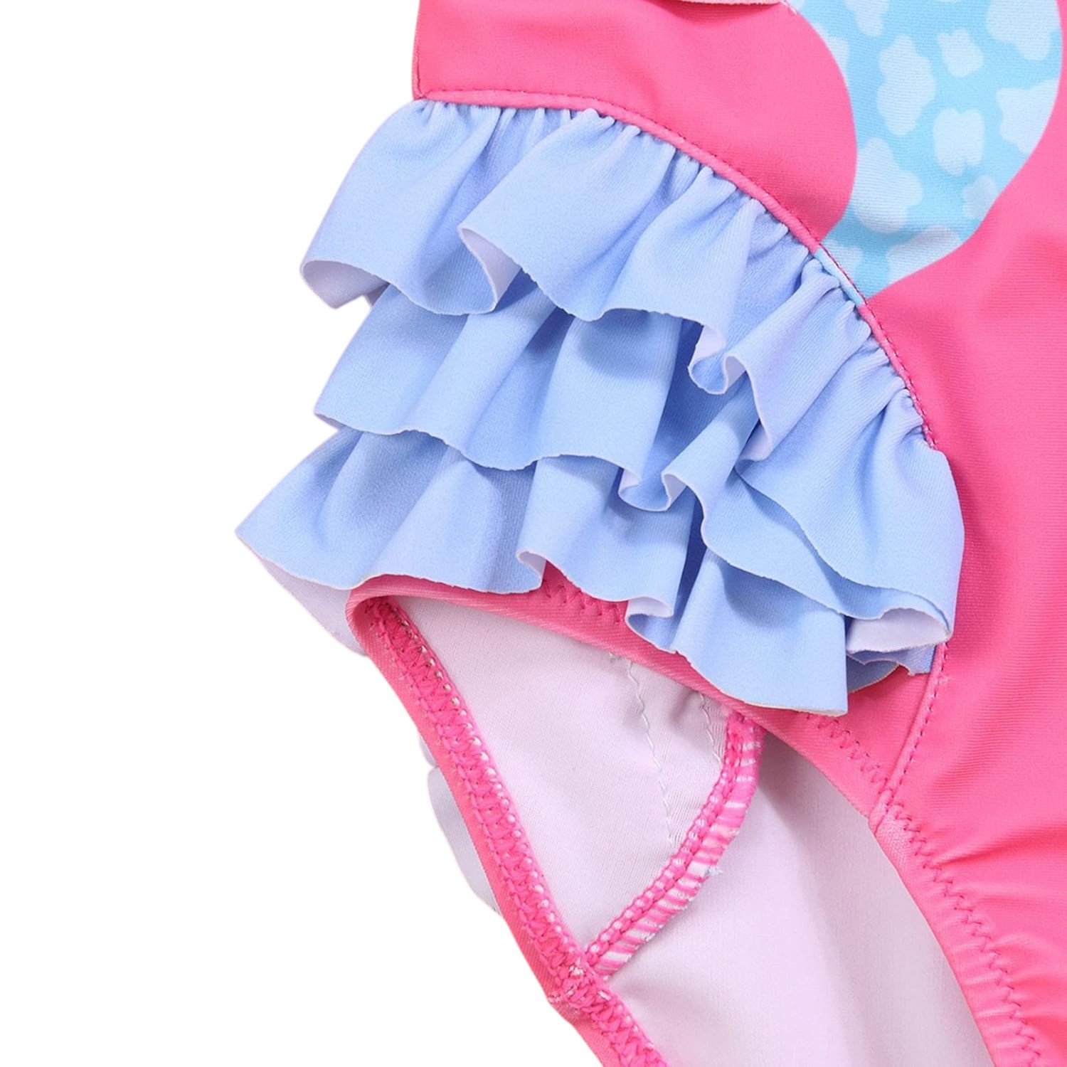 Traje de baño niña caballitos de mar con volantes | Tallas 18 meses en adelante