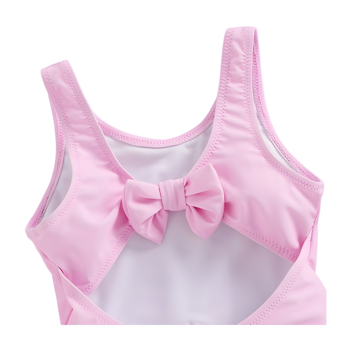 Traje de baño niña rosado con cisnes