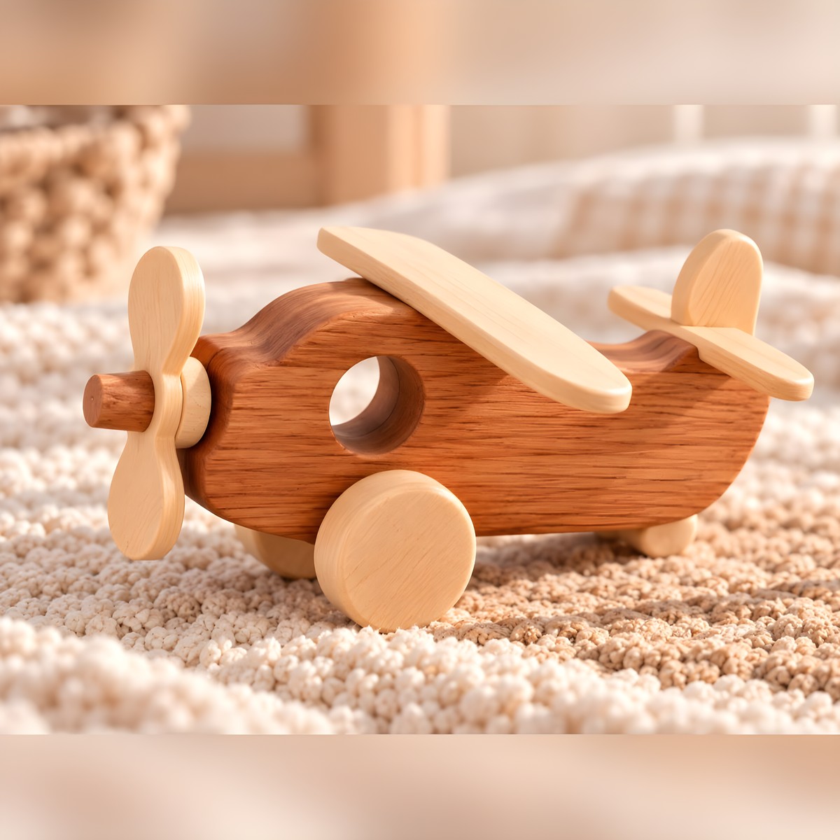 Avión de Madera Artesanal Bebabu, foto 2
