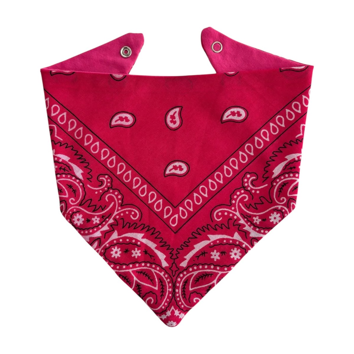 Babero bandana para bebé de algodón, diseño paisley fucsia