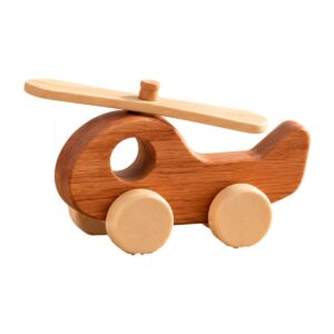Helicóptero de Madera Artesanal Bebabu