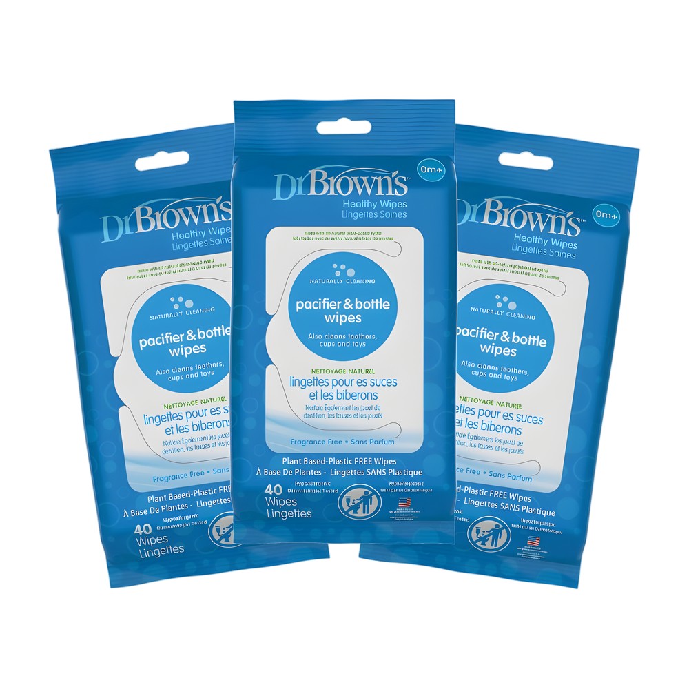 Pack 3 toallitas de limpieza para mamadera y chupetes Dr. Brown's