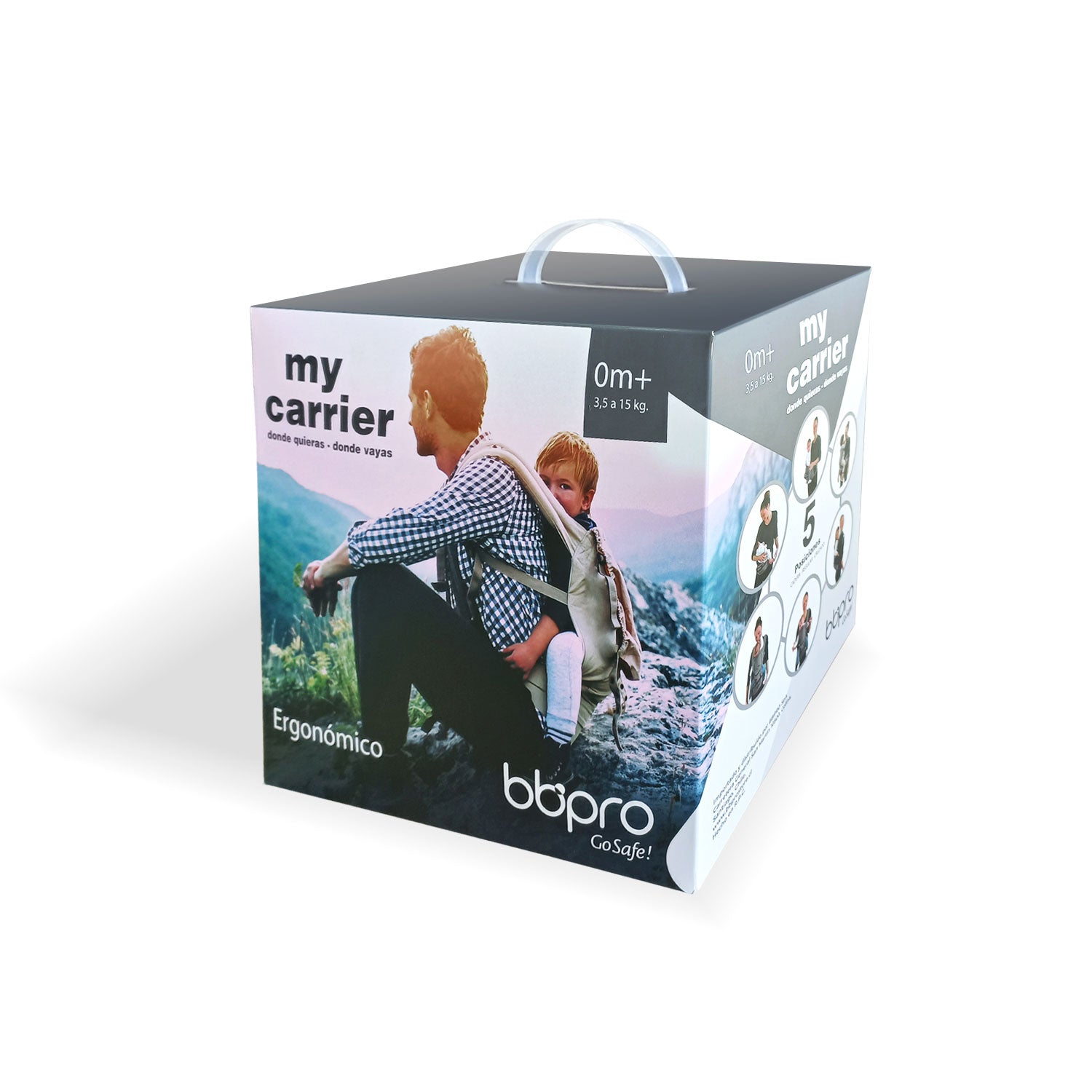 Portabebé Ergonómico con Asiento BBPro My Carrier Negro, foto 16