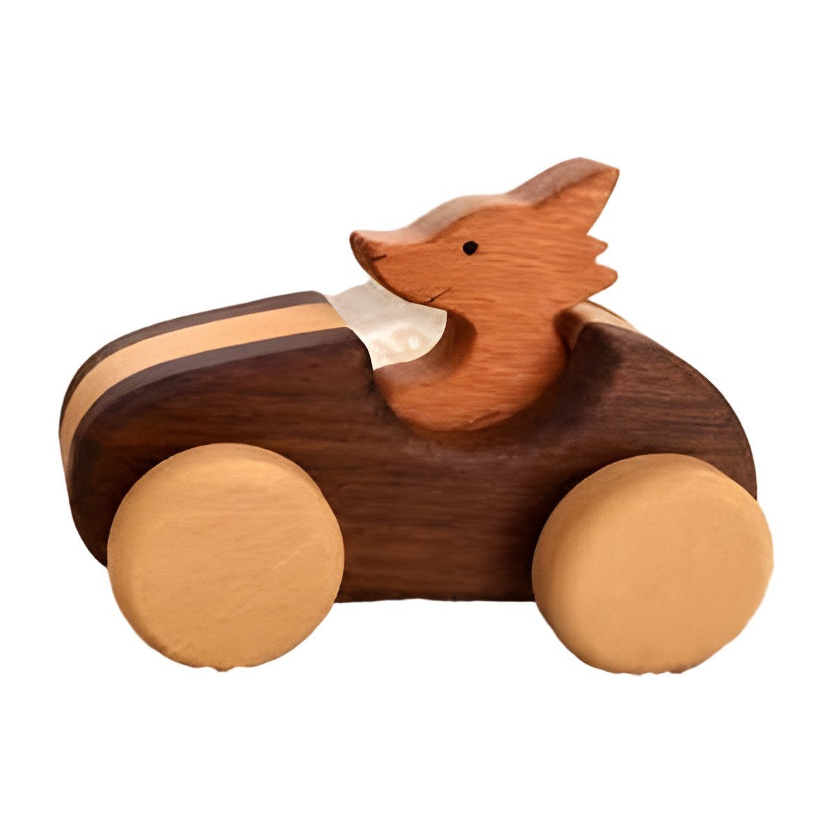 Set de 2 Autos de Madera con Zorro y Conejo Bebabu, foto 2