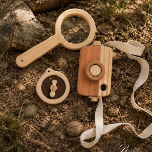 Set Explorador de Madera con Cámara, Brújula y Lupa Bebabu, foto 2