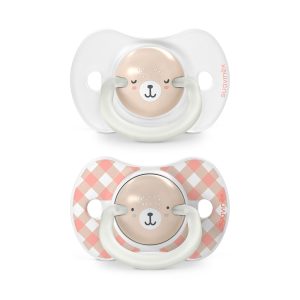 Pack 2 Chupetes Fisiológicos para Bebé Suavinex Night & Day Wild Rosa 6-18M