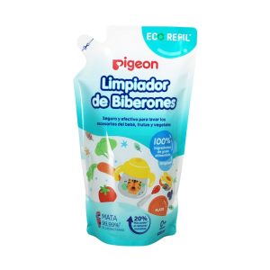 Limpiador de biberones Pigeon recarga 650 ml – elimina bacterias, seguro para bebés, fórmula natural y biodegradable