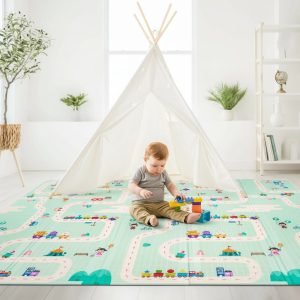Alfombra de Juego para Bebé Reversible 200 x 180 cm | 2 cm Grosor