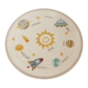 alfombra infantil redonda sistema solar