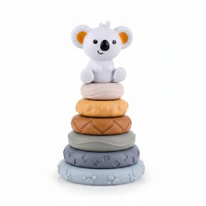Torre apilable sensorial Koala con sonido para bebé 6 meses
