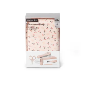 Neceser impermeable rosa Suavinex Birdies para accesorios de higiene del bebé — Estilo de Bebé